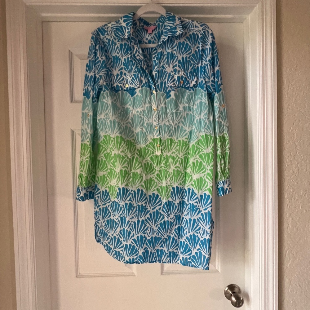 Lilly Pulitzer Shirt Dress, Size M GUC